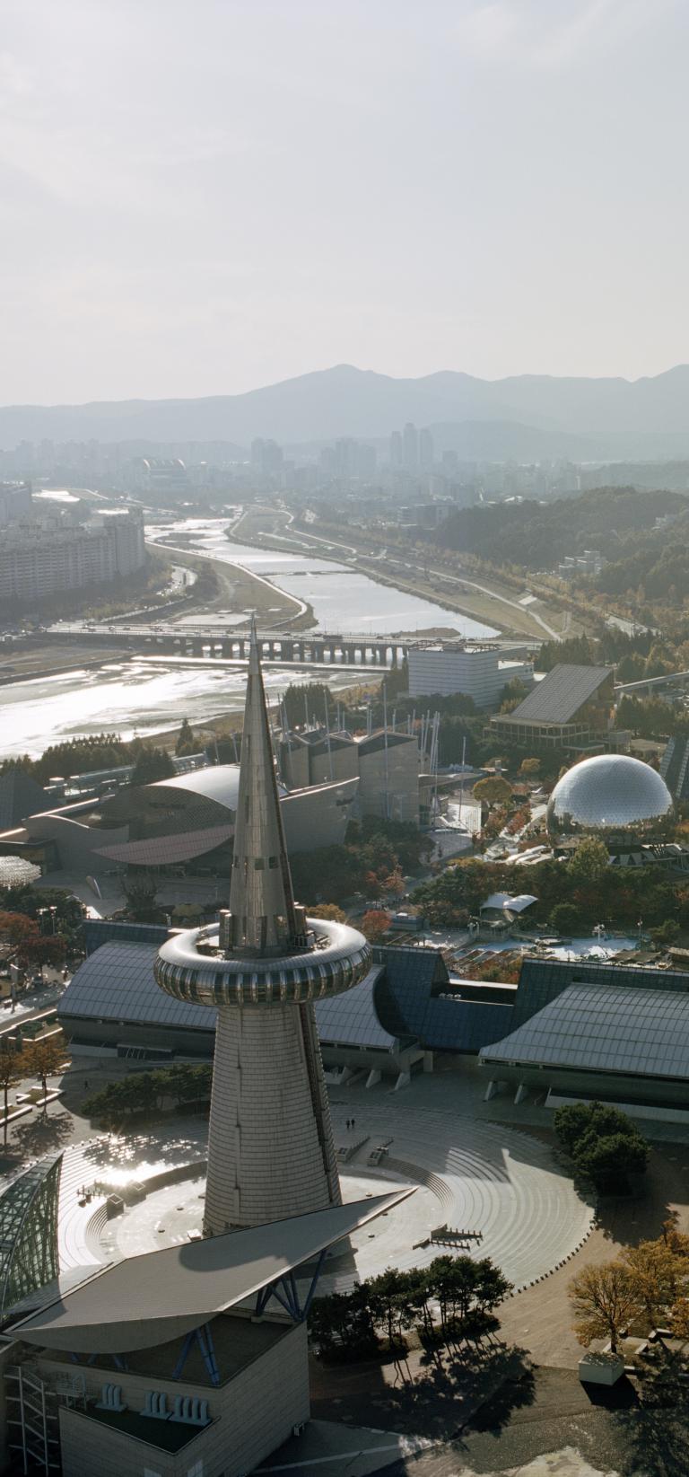 The Future of Yesterday is a photographic series about the architectural remnants of world exhibitions, often revealing an ironic contrast between the grand utopian views of times past and the urban reality of today